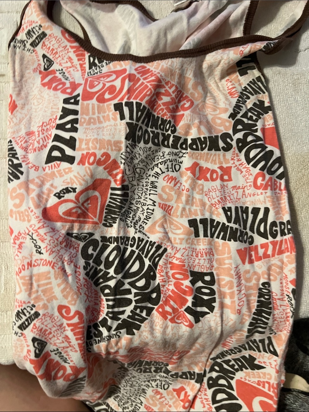 VTG Y2K Roxy Quiksilver All Over Print Tank Top L